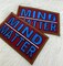 "Mind Over Matter" Iron-on Embroidered Patch, Statement Applique, size 4"x2" inches